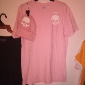 Pink Skull Graphic Tee
